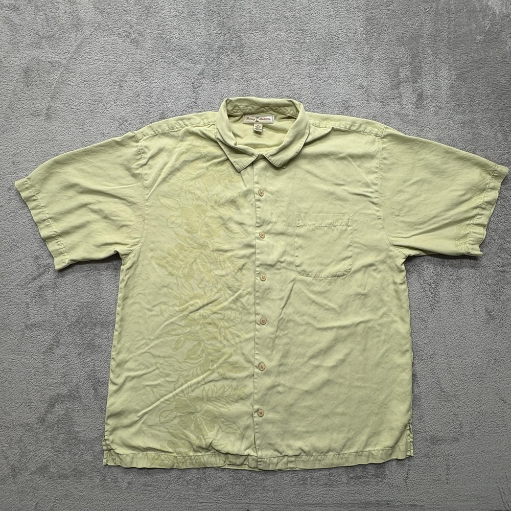 Tommy Bahama Shirt Mens Extra Large‎ Silk Floral Button Up Camp Casual Summer